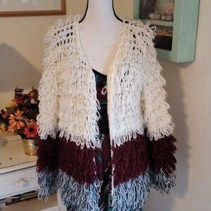 Hayden Shaggy Sweater. Y2k. Colorblock,  Austin Powers